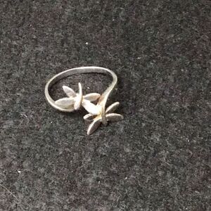 Vintage sterling silver double dragonfly, ring size 7 1/2